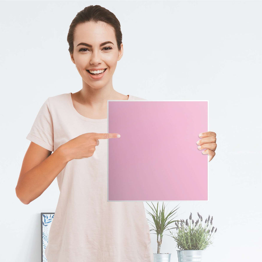 Selbstklebende Folie Pink Light - IKEA Kallax Regal 1 Türe - Folie