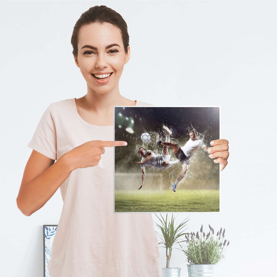 Selbstklebende Folie Soccer - IKEA Kallax Regal 1 Türe - Folie