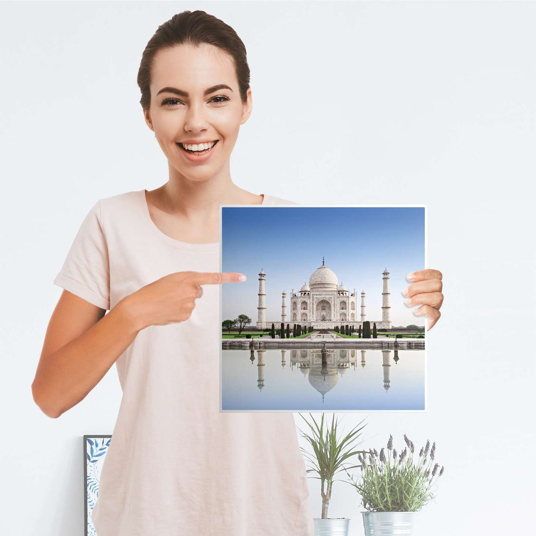Selbstklebende Folie Taj Mahal - IKEA Kallax Regal 1 Türe - Folie