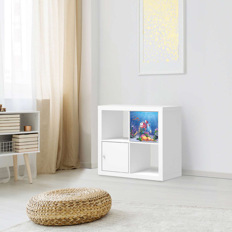 Selbstklebende Folie Bubbles - IKEA Kallax Regal 1 Türe - Kinderzimmer