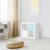 Selbstklebende Folie Origami Polar Bear - IKEA Kallax Regal 1 Türe - Kinderzimmer