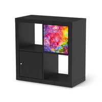 Selbstklebende Folie Abstract Watercolor - IKEA Kallax Regal 1 Türe - schwarz