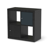 Selbstklebende Folie Blaugrau Dark - IKEA Kallax Regal 1 Türe - schwarz