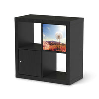 Selbstklebende Folie Dandelion - IKEA Kallax Regal 1 Türe - schwarz
