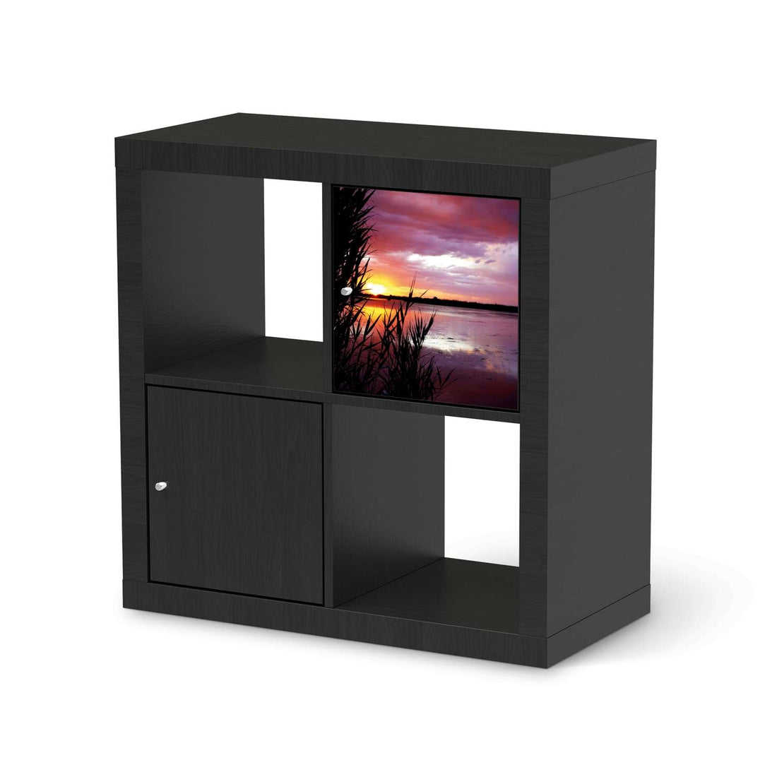 Selbstklebende Folie Dream away - IKEA Kallax Regal 1 Türe - schwarz