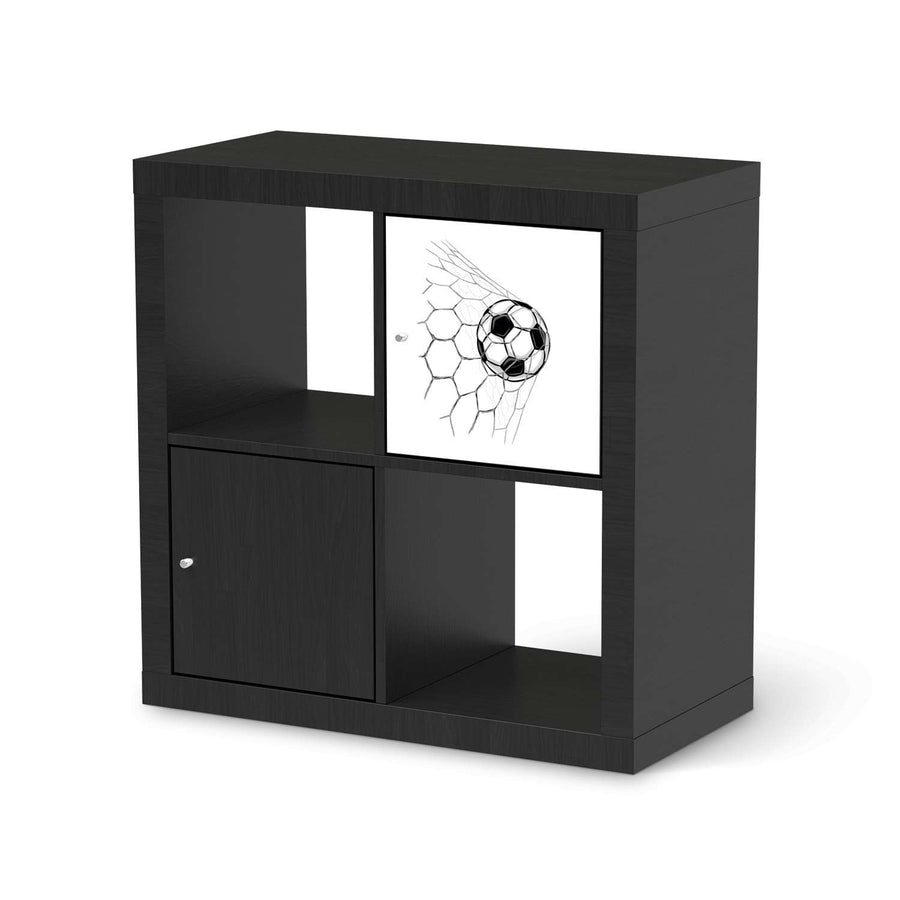 Selbstklebende Folie Eingenetzt - IKEA Kallax Regal 1 Türe - schwarz