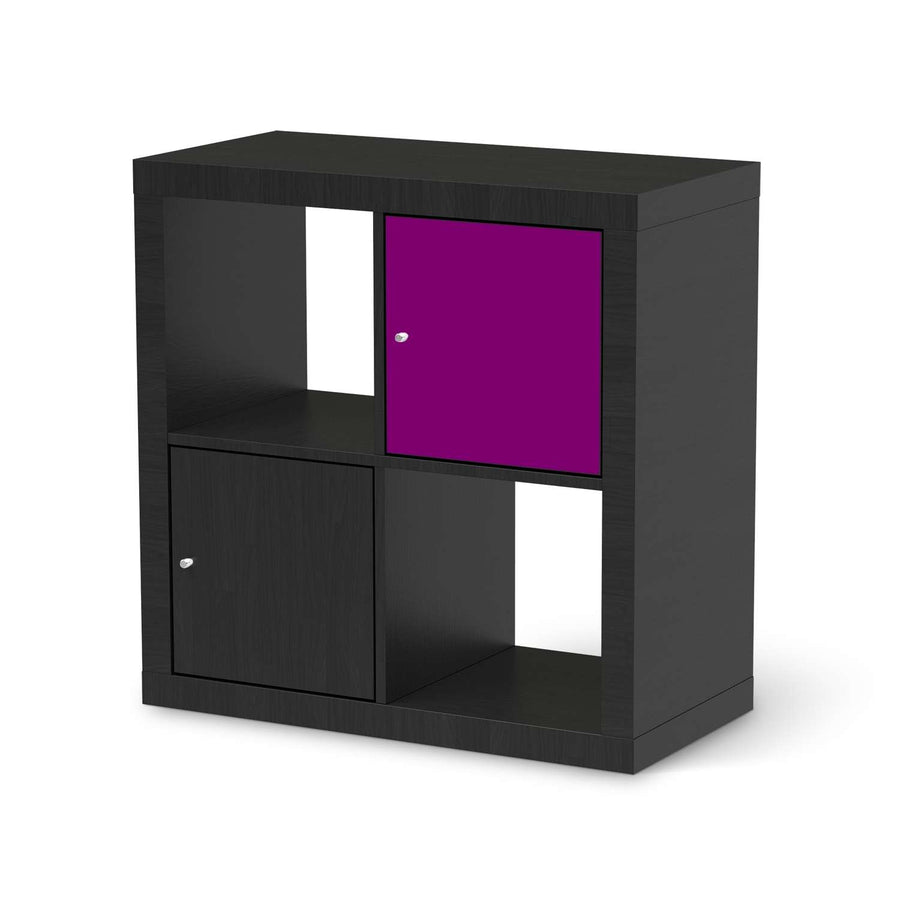 Selbstklebende Folie Flieder Dark - IKEA Kallax Regal 1 Türe - schwarz