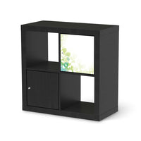 Selbstklebende Folie Flower Light - IKEA Kallax Regal 1 Türe - schwarz
