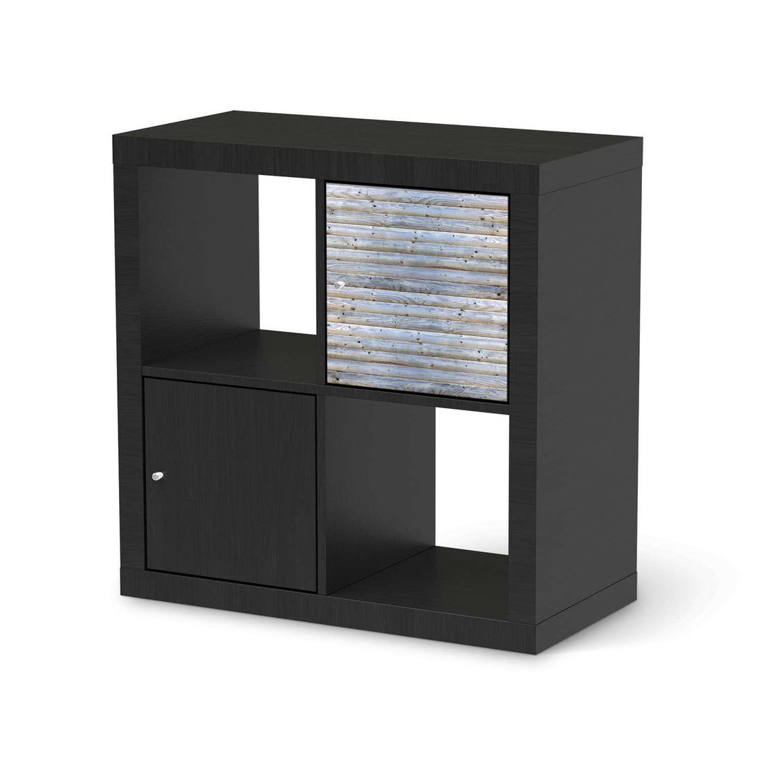Selbstklebende Folie Greyhound - IKEA Kallax Regal 1 Türe - schwarz