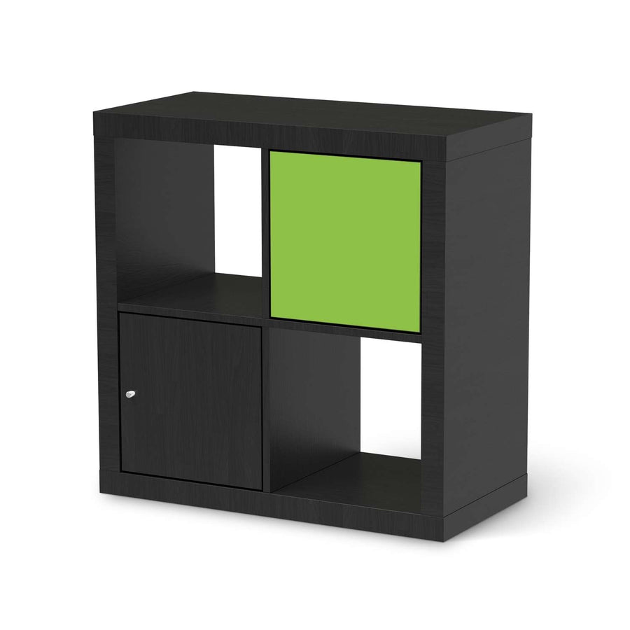 Selbstklebende Folie Hellgrün Dark - IKEA Kallax Regal 1 Türe - schwarz