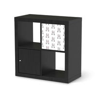 Selbstklebende Folie Hoppel - IKEA Kallax Regal 1 Türe - schwarz