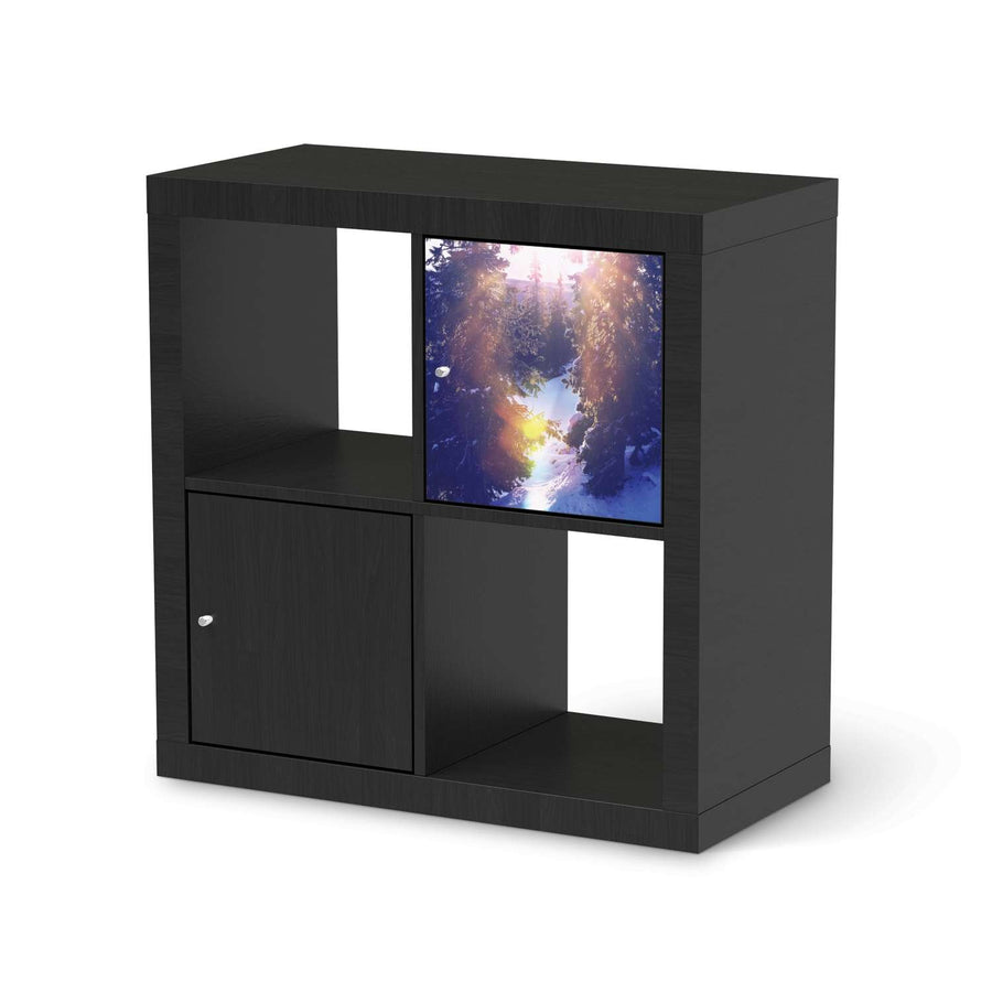 Selbstklebende Folie Lichtflut - IKEA Kallax Regal 1 Türe - schwarz