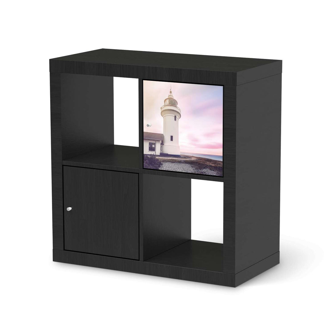 Selbstklebende Folie Lighthouse - IKEA Kallax Regal 1 Türe - schwarz
