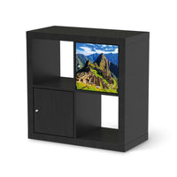 Selbstklebende Folie Machu Picchu - IKEA Kallax Regal 1 Türe - schwarz