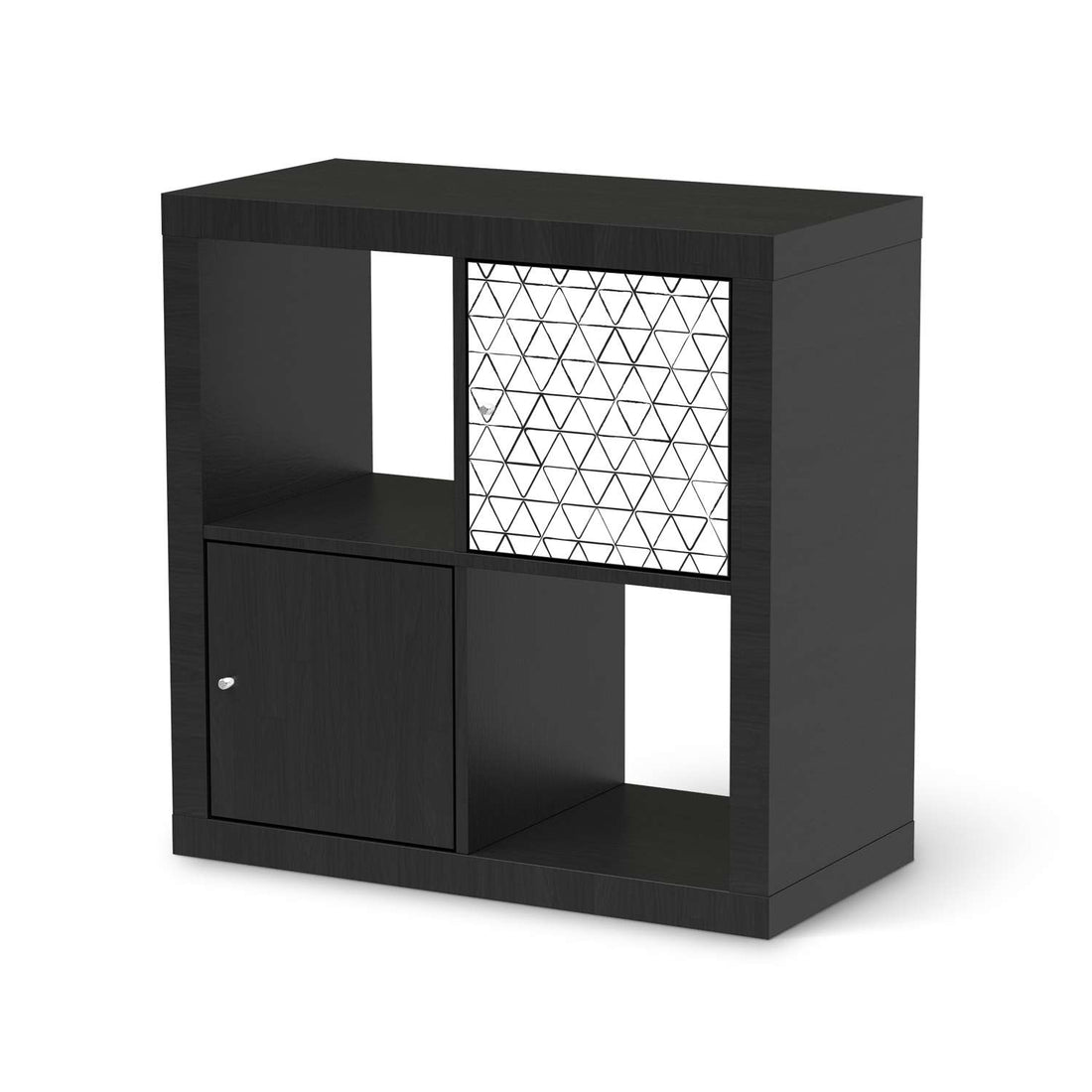 Selbstklebende Folie Mediana - IKEA Kallax Regal 1 Türe - schwarz