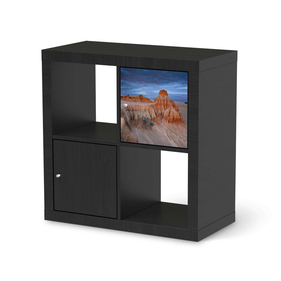 Selbstklebende Folie Outback Australia - IKEA Kallax Regal 1 Türe - schwarz