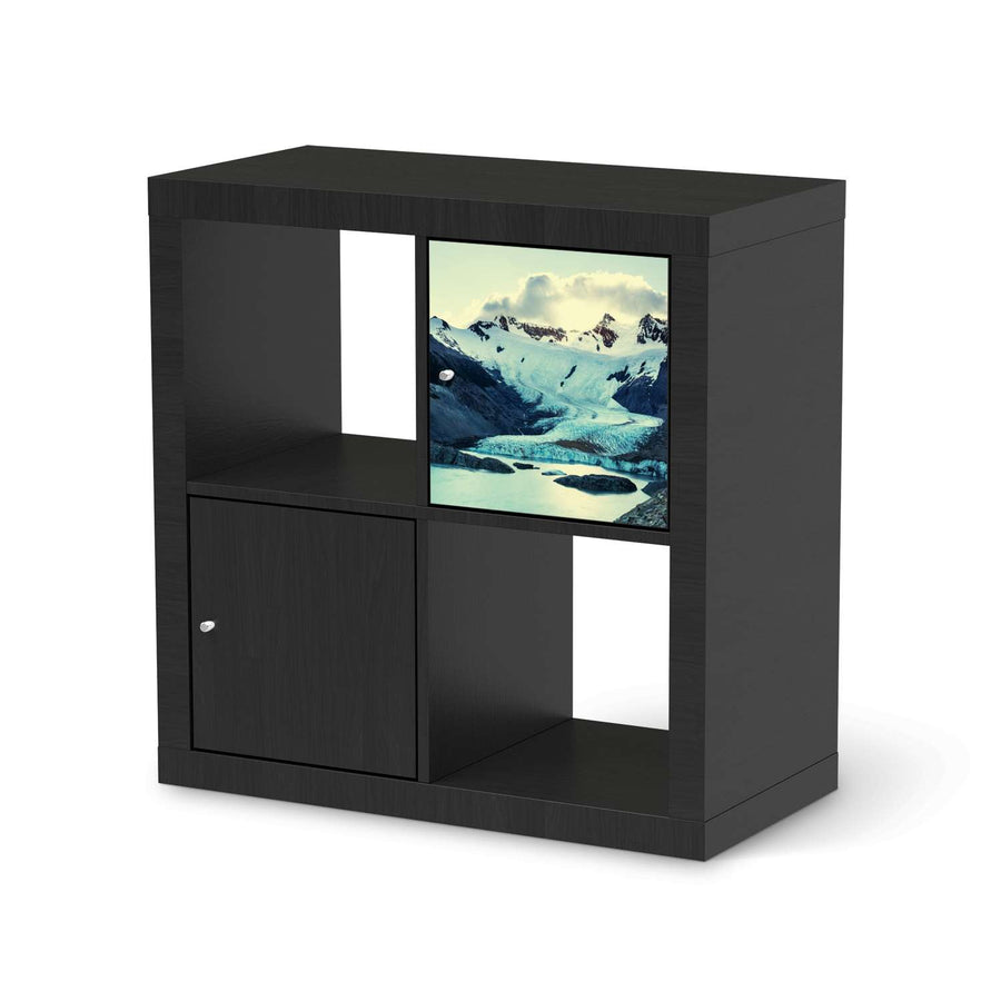 Selbstklebende Folie Patagonia - IKEA Kallax Regal 1 Türe - schwarz