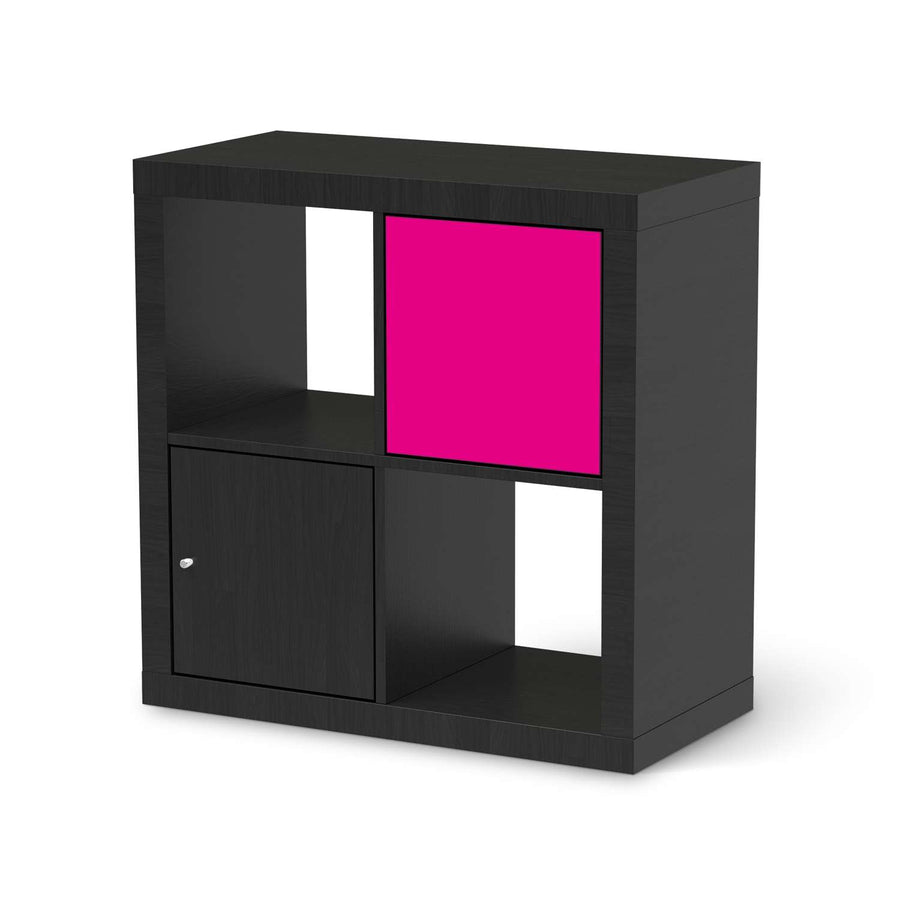 Selbstklebende Folie Pink Dark - IKEA Kallax Regal 1 Türe - schwarz