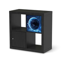 Selbstklebende Folie Planet Blue - IKEA Kallax Regal 1 Türe - schwarz