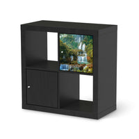 Selbstklebende Folie Rainforest - IKEA Kallax Regal 1 Türe - schwarz