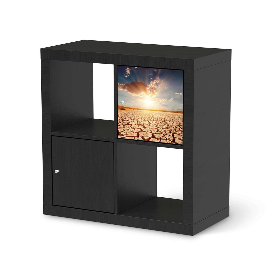 Selbstklebende Folie Savanne - IKEA Kallax Regal 1 Türe - schwarz