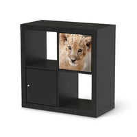 Selbstklebende Folie Simba - IKEA Kallax Regal 1 Türe - schwarz