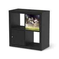 Selbstklebende Folie Soccer - IKEA Kallax Regal 1 Türe - schwarz