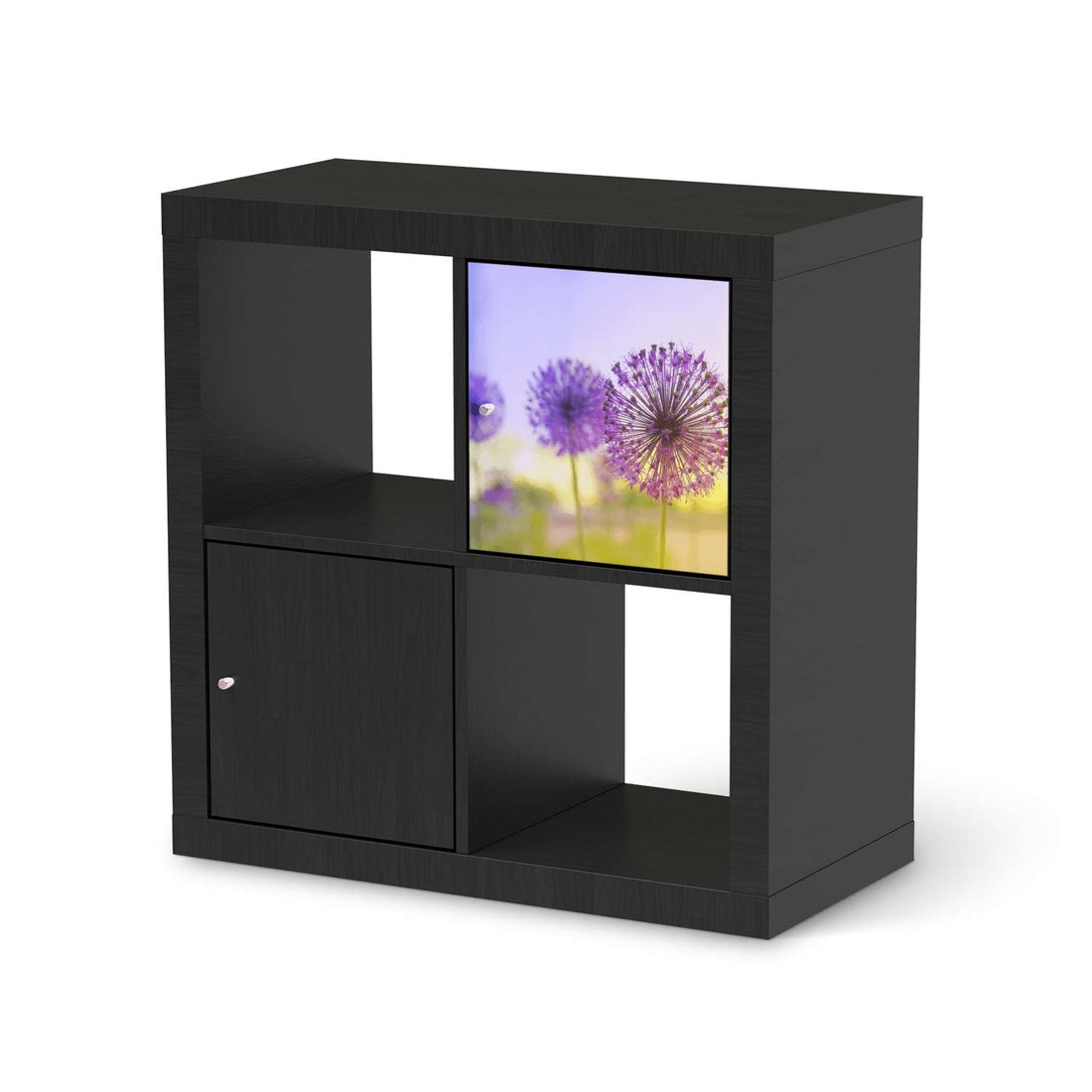 Selbstklebende Folie Spring Flower - IKEA Kallax Regal 1 Türe - schwarz