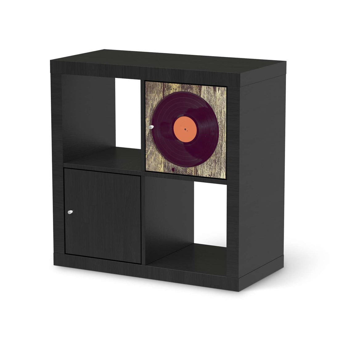 Selbstklebende Folie Vinyl - IKEA Kallax Regal 1 Türe - schwarz