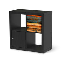 Selbstklebende Folie Wooden - IKEA Kallax Regal 1 Türe - schwarz