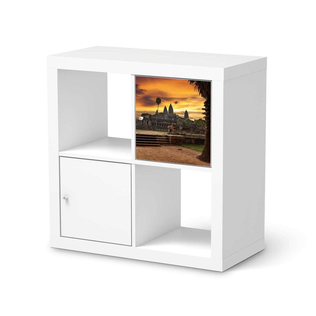 Selbstklebende Folie Angkor Wat - IKEA Kallax Regal 1 Türe  - weiss