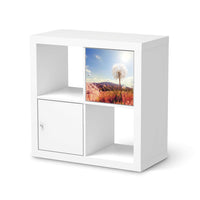 Selbstklebende Folie Dandelion - IKEA Kallax Regal 1 Türe  - weiss