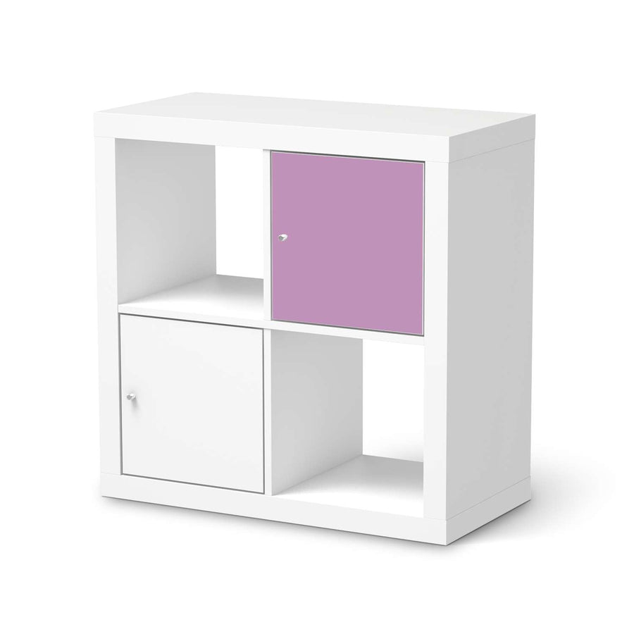 Selbstklebende Folie Flieder Light - IKEA Kallax Regal 1 Türe  - weiss