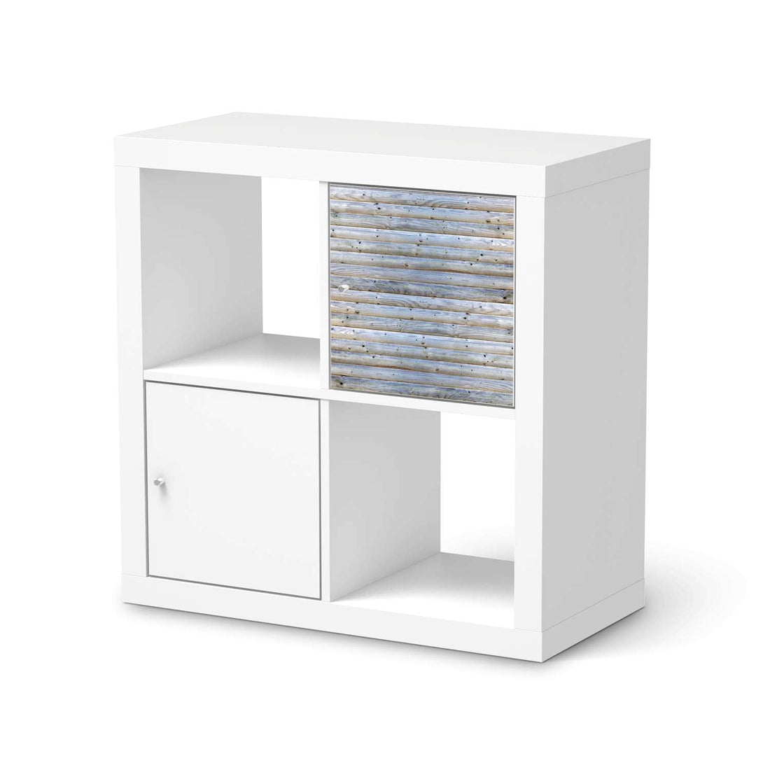 Selbstklebende Folie Greyhound - IKEA Kallax Regal 1 Türe  - weiss