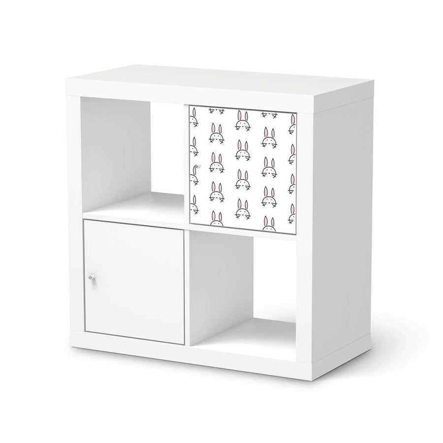 Selbstklebende Folie Hoppel - IKEA Kallax Regal 1 Türe  - weiss