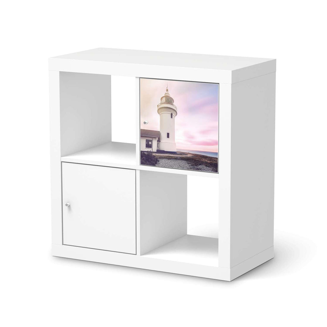 Selbstklebende Folie Lighthouse - IKEA Kallax Regal 1 Türe  - weiss