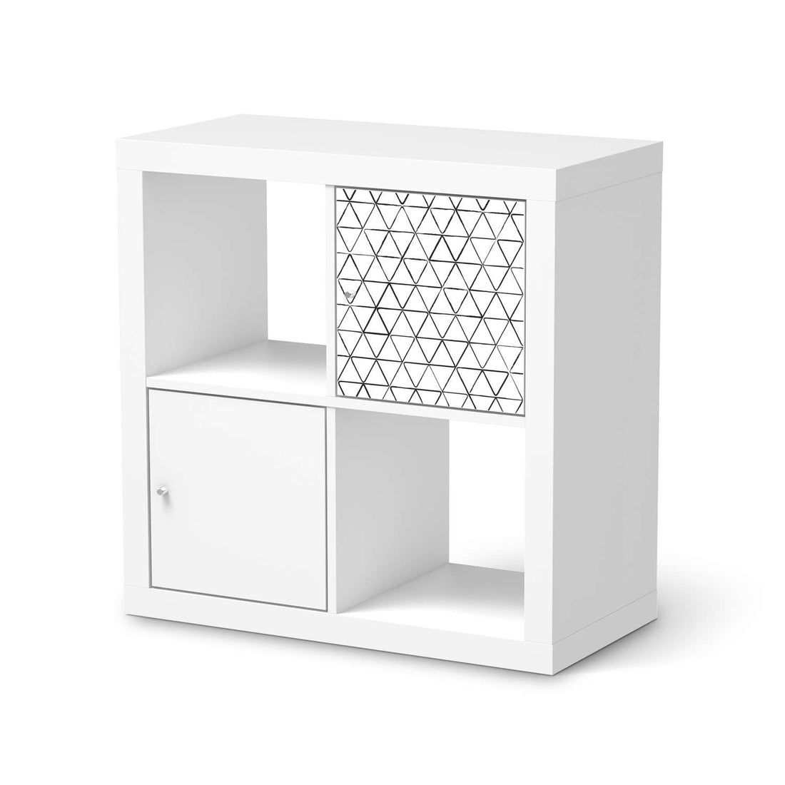 Selbstklebende Folie Mediana - IKEA Kallax Regal 1 Türe  - weiss