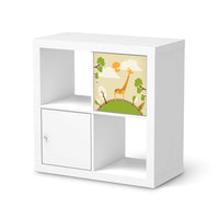 Selbstklebende Folie Mountain Giraffe - IKEA Kallax Regal 1 Türe  - weiss