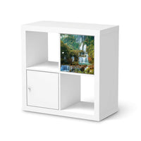 Selbstklebende Folie Rainforest - IKEA Kallax Regal 1 Türe  - weiss