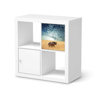 Selbstklebende Folie Rhino - IKEA Kallax Regal 1 Türe  - weiss