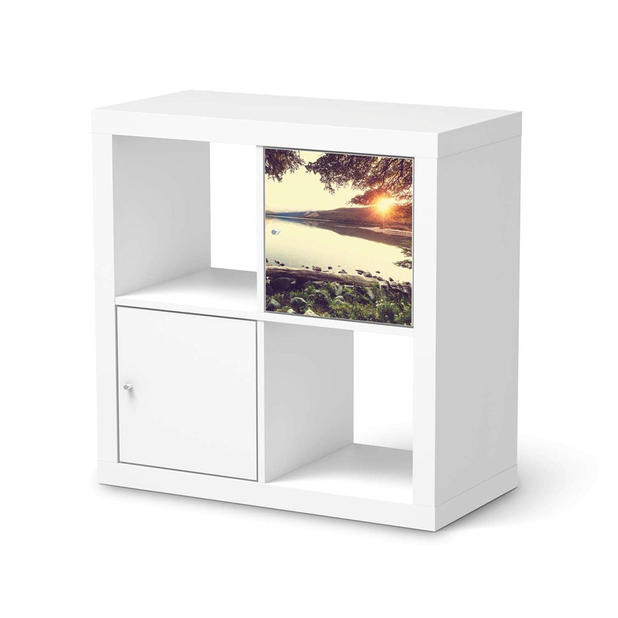 Selbstklebende Folie Seaside Dreams - IKEA Kallax Regal 1 Türe  - weiss