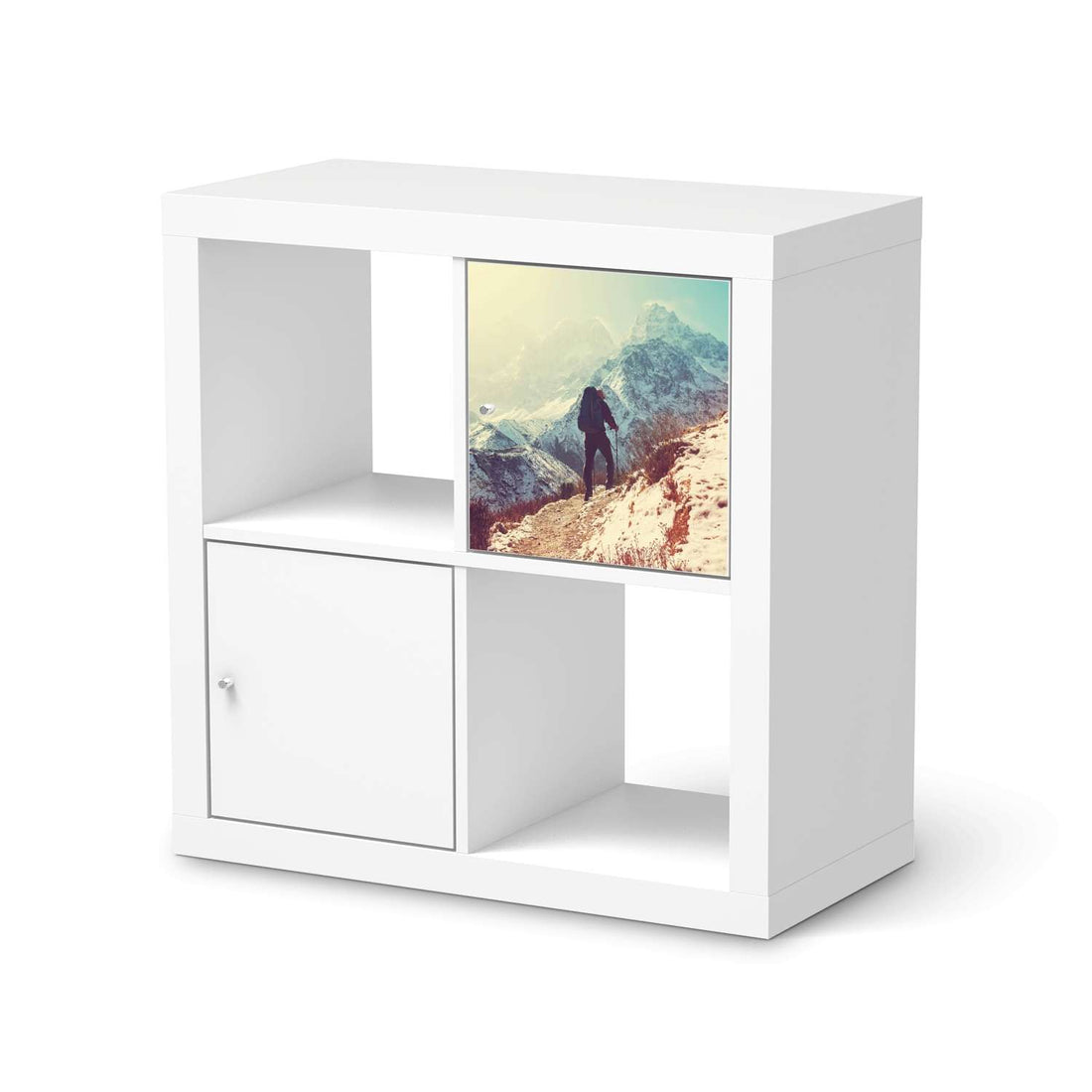 Selbstklebende Folie The sky is the limit - IKEA Kallax Regal 1 Türe  - weiss