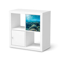 Selbstklebende Folie Underwater World - IKEA Kallax Regal 1 Türe  - weiss