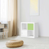 Selbstklebende Folie Hellgrün Light - IKEA Kallax Regal 1 Türe - Wohnzimmer