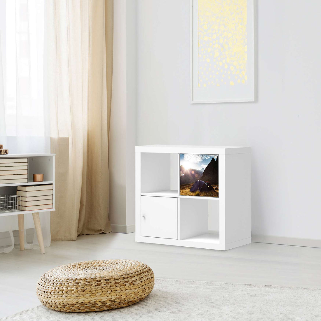 Selbstklebende Folie Into the Wild - IKEA Kallax Regal 1 Türe - Wohnzimmer