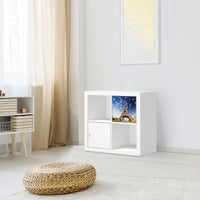 Selbstklebende Folie La Tour Eiffel - IKEA Kallax Regal 1 Türe - Wohnzimmer