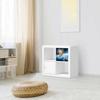 Selbstklebende Folie Outer Space - IKEA Kallax Regal 1 Türe - Wohnzimmer