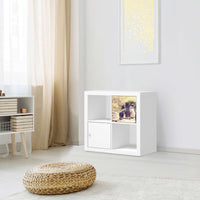 Selbstklebende Folie Pingu Friendship - IKEA Kallax Regal 1 Türe - Wohnzimmer