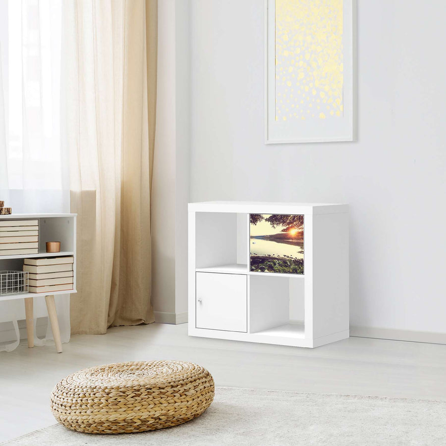 Selbstklebende Folie Seaside Dreams - IKEA Kallax Regal 1 Türe - Wohnzimmer