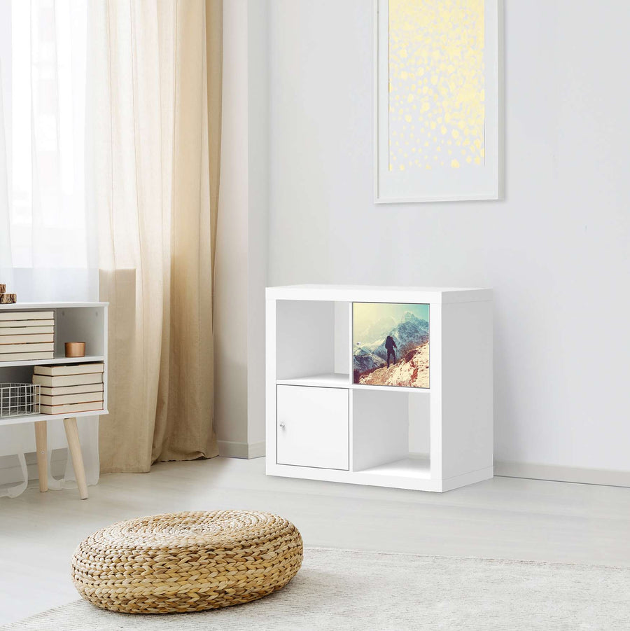 Selbstklebende Folie The sky is the limit - IKEA Kallax Regal 1 Türe - Wohnzimmer